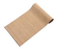 MMQGQ Chemin DE Table en Bambou avec Bordure en Tissu, Tapis De Thé Simple Couleur Naturelle, Napperon Isolant Antidérapant(Size:40×120cm)