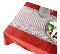 MMQGQ Chemin De Table en Dentelle Romantique, Couverture De Nappe en Coton Blanc, Napperon De Décor D'hôtel De Noce, Large 39 Cm / 15.3in(Size:39×220cm)