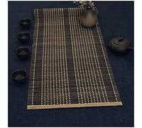 MMQGQ store Chemin de Table Plateau De Bambou Noir Classique, Style Japonais De Style Isolant Antidérapant Tapis De Runner Tapis, Restaurant Hotel Tea Set Accessoires Mat(Size:30×100cm)