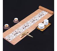 MMQGQ store Chemin de Table Runner De Table en Bambou, Style Japonais Résistant à La Chaleur/Antidérapant pour Les Tapis De Table De Mariage De Mariage, Lavable(Size:30×120cm)