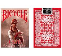 MMS Bicycle AEsir Viking Gods Deck by US Playing Card Corporation Trick, Red