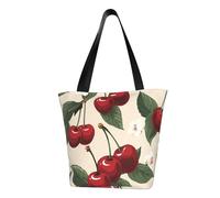 MMSJSBVY Astronaut Landing On The Moon Sac à main pour femme, sac fourre-tout, grande capacité, adapté pour le shopping, la plage et le fitness, Motif cerise rouge, Taille unique