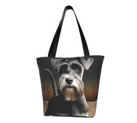 MMSJSBVY Astronaut Landing On The Moon Sac à main pour femme, sac fourre-tout, grande capacité, adapté pour le shopping, la plage et le fitness, Animal Schnauzer Chien, Taille unique