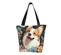 MMSJSBVY Astronaut Landing On The Moon Sac à main pour femme, sac fourre-tout, grande capacité, adapté pour le shopping, la plage et le fitness, Motif corgi., Taille unique