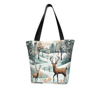 MMSJSBVY Astronaut Landing On The Moon Sac à main pour femme, sac fourre-tout, grande capacité, adapté pour le shopping, la plage et le fitness, Joyeux Noël, Taille unique