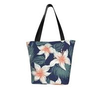 MMSJSBVY Blue Fishes Ocean Sac à main pour femme, sac fourre-tout, grande capacité, adapté pour le shopping, la plage et le fitness, Fleur d'hibiscus tropicale., Taille unique