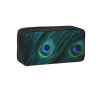 MMSJSBVY Book Under The Light Trousse à crayons de grande capacité en tissu Oxford avec fermeture éclair lisse pour l'école, le bureau, les voyages, Paon frais., Taille unique, Trousse de beauté