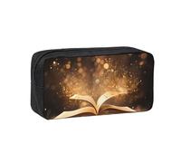 MMSJSBVY Book Under The Light Trousse à crayons de grande capacité en tissu Oxford avec fermeture éclair lisse pour l'école, le bureau, les voyages, Livre sous la lumière, Taille unique, Trousse de