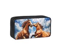 MMSJSBVY Book Under The Light Trousse à crayons de grande capacité en tissu Oxford avec fermeture éclair lisse pour l'école, le bureau, les voyages, Motif animaux, Taille unique, Trousse de beauté