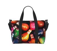 MMSJSBVY Candy And Lollipops Sac fourre-tout de voyage unisexe, résistant à l'eau, sac de gym de fin de semaine, grande capacité, bandoulière réglable, sac de voyage, Boules de bowling, Taille unique