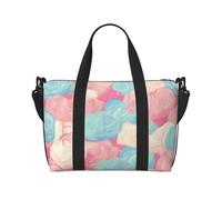 MMSJSBVY Candy And Lollipops Sac fourre-tout de voyage unisexe, résistant à l'eau, sac de gym de fin de semaine, grande capacité, bandoulière réglable, sac de voyage, cotton candy, Taille unique