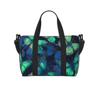 MMSJSBVY Candy And Lollipops Sac fourre-tout de voyage unisexe, résistant à l'eau, sac de gym de fin de semaine, grande capacité, bandoulière réglable, sac de voyage, papillon, Taille unique