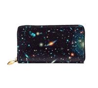 MMSJSBVY Colorful Zebra Portefeuille pour femme, portefeuille en cuir avec fermeture éclair, longue pochette, Espace infini, Taille unique