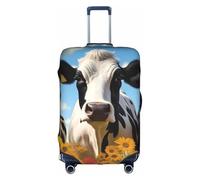 MMSJSBVY Cowboy West Housse de bagage élastique - Résistant à la poussière et aux rayures pour bagages de 45,7 à 81,3 cm, Vaches noires et blanches, M