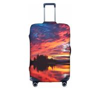 MMSJSBVY Cowboy West Housse de bagage élastique - Résistant à la poussière et aux rayures pour bagages de 45,7 à 81,3 cm, Magnifique coucher de soleil., S