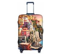 MMSJSBVY Cowboy West Housse de bagage élastique - Résistant à la poussière et aux rayures pour bagages de 45,7 à 81,3 cm, Cinque Terre Scenery, M