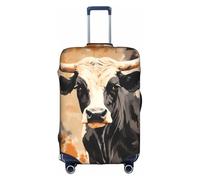 MMSJSBVY Cowboy West Housse de bagage élastique - Résistant à la poussière et aux rayures pour bagages de 45,7 à 81,3 cm, Cuir de vache marron, XL