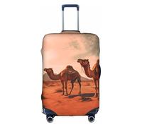 MMSJSBVY Cowboy West Housse de bagage élastique - Résistant à la poussière et aux rayures pour bagages de 45,7 à 81,3 cm, Camels Rest Desert, S