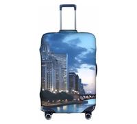 MMSJSBVY Cowboy West Housse de bagage élastique - Résistant à la poussière et aux rayures pour bagages de 45,7 à 81,3 cm, Chicago Illinois USA, XL