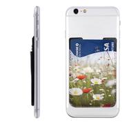 MMSJSBVY Étui pour téléphone portable avec inscription Merry Christmas Pictures - Adhésif en cuir PU pour le dos de la plupart des smartphones, Fleurs de prairie et marguerites, Taille unique