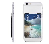 MMSJSBVY Étui pour téléphone portable avec nœud et girafe - Support pour carte d'identité - En cuir synthétique adhésif - Pour l'arrière de la plupart des smartphones, Serene Coastal, Taille unique