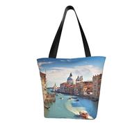 MMSJSBVY Grand Canal In Italy Sac à main pour femme, sac fourre-tout, grande capacité, adapté pour le shopping, la plage et le fitness, Grand Canal en Italie, Taille unique
