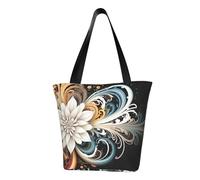 MMSJSBVY Grand Canal In Italy Sac à main pour femme, sac fourre-tout, grande capacité, adapté pour le shopping, la plage et le fitness, Tourbillon de fleurs., Taille unique