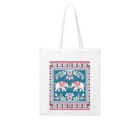 MMSJSBVY Grand sac fourre-tout en toile avec impression double face par transfert thermique pour le shopping, les voyages, le travail, Motif éléphant., Taille unique