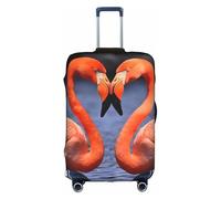 MMSJSBVY Housse de bagage élastique à lèvres dorées - Résistant à la poussière et aux rayures pour bagages de 45,7 à 81,3 cm, Flamingo Kiss, M