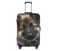 MMSJSBVY Housse de bagage élastique à motif coloré - Résistant à la poussière et aux rayures pour bagages de 45,7 à 81,3 cm, Joli chiot berger allemand., XL