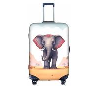 MMSJSBVY Housse de bagage élastique à motif de cartes à jouer - Résistant à la poussière et aux rayures - Protection de bagage pour chariot de 45,7 à 81,3, Éléphant porte-bonheur., S