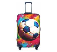 MMSJSBVY Housse de bagage élastique Animal Cerf du Nord - Résistant à la poussière et aux rayures - Protection de bagage pour chariot de 45,7 à 81,3 cm, Ballon de football coloré., XL