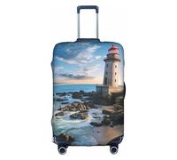 MMSJSBVY Housse de bagage élastique Animal Cerf du Nord - Résistant à la poussière et aux rayures - Protection de bagage pour chariot de 45,7 à 81,3 cm, Phare de plage, XL