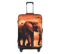 MMSJSBVY Housse de bagage élastique Animal Cerf du Nord - Résistant à la poussière et aux rayures - Protection de bagage pour chariot de 45,7 à 81,3 cm, Sunset Elephant, S
