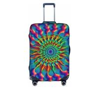 MMSJSBVY Housse de bagage élastique avec inscription Merry Christmas Candle - Résistante à la poussière et aux rayures - Pour bagages de 45,7 à 81,3 cm, Couleur tie-dye, M