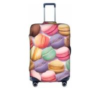 MMSJSBVY Housse de bagage élastique avec inscription Merry Christmas Candle - Résistante à la poussière et aux rayures - Pour bagages de 45,7 à 81,3 cm, Pâtisseries aromatisées Macaron Biscuit, XL