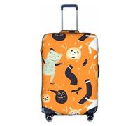 MMSJSBVY Housse de bagage élastique avec inscription Merry Christmas Candle - Résistante à la poussière et aux rayures - Pour bagages de 45,7 à 81,3 cm, Joli motif d'Halloween, S