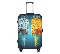 MMSJSBVY Housse de bagage élastique avec inscription Merry Christmas Candle - Résistante à la poussière et aux rayures - Pour bagages de 45,7 à 81,3 cm, Fonctions cerveau gauche et droit., L