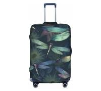 MMSJSBVY Housse de bagage élastique avec visages de bouledogue anglais - Résistant à la poussière et aux rayures pour bagages de 45,7 à 81,3 cm, Motif libellule., S