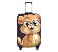 MMSJSBVY Housse de bagage élastique avec visages de bouledogue anglais - Résistant à la poussière et aux rayures pour bagages de 45,7 à 81,3 cm, Adorable animal, XL