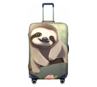 MMSJSBVY Housse de bagage élastique avec visages de bouledogue anglais - Résistant à la poussière et aux rayures pour bagages de 45,7 à 81,3 cm, Joli paresse., M