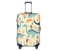 MMSJSBVY Housse de bagage élastique avec visages de bouledogue anglais - Résistant à la poussière et aux rayures pour bagages de 45,7 à 81,3 cm, Dinosaures, XL