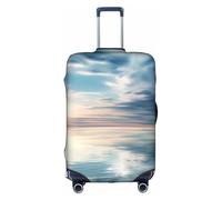 MMSJSBVY Housse de bagage élastique avec visages de bouledogue anglais - Résistant à la poussière et aux rayures pour bagages de 45,7 à 81,3 cm, Paysage marin paisible, XL