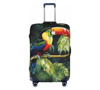 MMSJSBVY Housse de bagage élastique en forme de mouton - Résistant à la poussière et aux rayures pour bagages de 45,7 à 81,3 cm, Perchoir toucan des forêts tropicales américaines, S