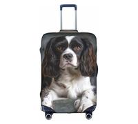 MMSJSBVY Housse de bagage élastique Spaniel On The Sofa - Résistante à la poussière et aux rayures - Pour bagages de 45,7 à 81,3 cm, Épagneul sur le canapé, S