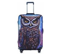 MMSJSBVY Ireland Outdoors County Clare The Cliffs Housse de bagage élastique résistante à la poussière et aux rayures pour bagages de 45,7 à 81,3 cm, bleu/motifs chouettes, M