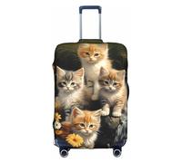 MMSJSBVY Ireland Outdoors County Clare The Cliffs Housse de bagage élastique résistante à la poussière et aux rayures pour bagages de 45,7 à 81,3 cm, Petit chat mignon, L