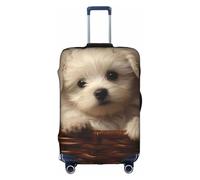 MMSJSBVY Ireland Outdoors County Clare The Cliffs Housse de bagage élastique résistante à la poussière et aux rayures pour bagages de 45,7 à 81,3 cm, Chien mignon., M