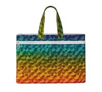 MMSJSBVY Macaron Biscuit Pâtisseries Élégant Sac à documents en toile Sac fourre-tout grande capacité avec deux poches zippées pour les trajets et les études, Motif coloré., Taille unique