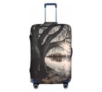 MMSJSBVY Paradise Beach Palm Trees Housse de bagage élastique résistante à la poussière et aux rayures pour bagages de 45,7 à 81,3 cm, Old Tree By Lake, S